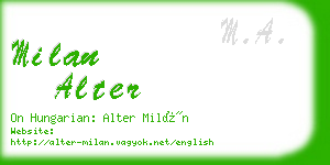 milan alter business card